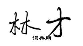 曾慶福林才行書個性簽名怎么寫