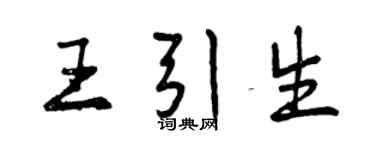 曾慶福王引生行書個性簽名怎么寫