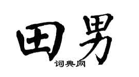 翁闓運田男楷書個性簽名怎么寫