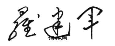 駱恆光羅建軍草書個性簽名怎么寫