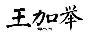 翁闓運王加舉楷書個性簽名怎么寫