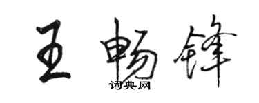 駱恆光王暢鋒行書個性簽名怎么寫