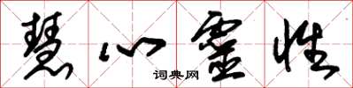 朱錫榮慧心靈性草書怎么寫