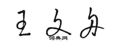 駱恆光王文舟草書個性簽名怎么寫