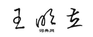 駱恆光王明立草書個性簽名怎么寫