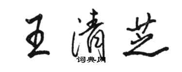 駱恆光王清芝行書個性簽名怎么寫