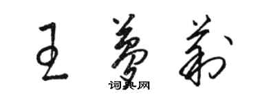 駱恆光王夢莉草書個性簽名怎么寫