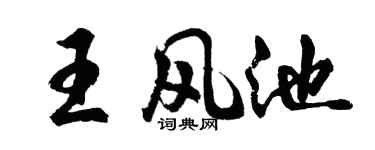 胡問遂王風池行書個性簽名怎么寫