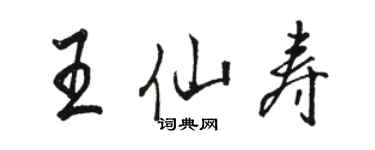 駱恆光王仙壽行書個性簽名怎么寫