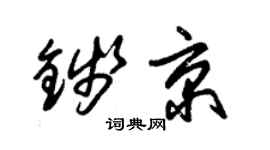 朱錫榮錢京草書個性簽名怎么寫
