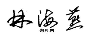 朱錫榮林海燕草書個性簽名怎么寫