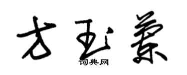 朱錫榮方玉蘭草書個性簽名怎么寫