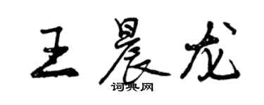 曾慶福王晨龍行書個性簽名怎么寫