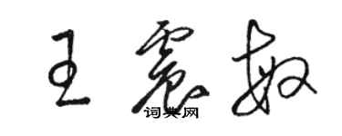 駱恆光王震敏草書個性簽名怎么寫