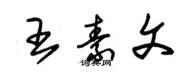 朱錫榮王素文草書個性簽名怎么寫