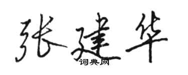 駱恆光張建華行書個性簽名怎么寫