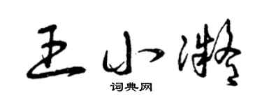 曾慶福王小凝草書個性簽名怎么寫