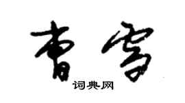 朱錫榮曹雪草書個性簽名怎么寫