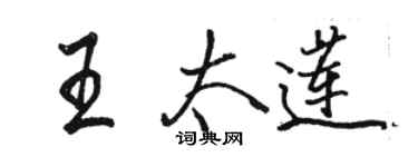 駱恆光王太蓮行書個性簽名怎么寫
