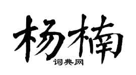 翁闓運楊楠楷書個性簽名怎么寫