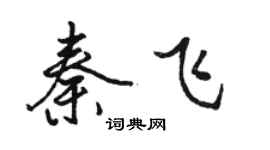駱恆光秦飛行書個性簽名怎么寫