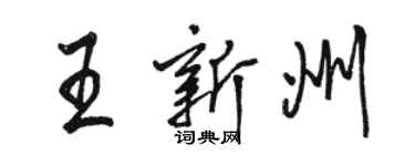 駱恆光王新州行書個性簽名怎么寫