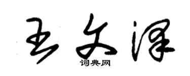 朱錫榮王文澤草書個性簽名怎么寫