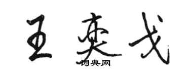 駱恆光王奕戈行書個性簽名怎么寫