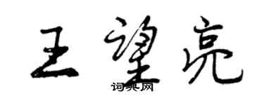 曾慶福王望亮行書個性簽名怎么寫