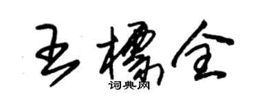 朱錫榮王標全草書個性簽名怎么寫