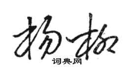 駱恆光楊柳草書個性簽名怎么寫