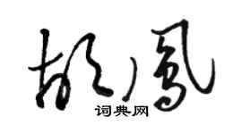 駱恆光胡鳳草書個性簽名怎么寫