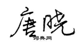 曾慶福唐曉行書個性簽名怎么寫