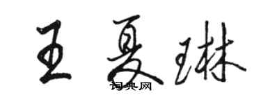 駱恆光王夏琳行書個性簽名怎么寫