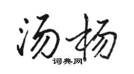 駱恆光湯楊行書個性簽名怎么寫