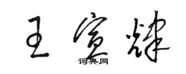 駱恆光王宣輝草書個性簽名怎么寫