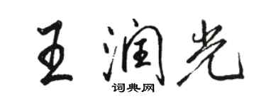 駱恆光王潤光行書個性簽名怎么寫