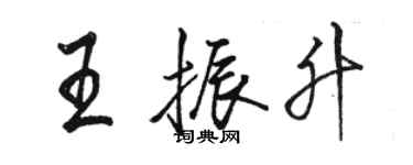 駱恆光王振升行書個性簽名怎么寫