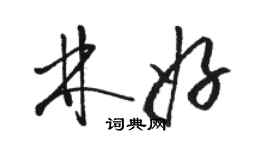 駱恆光林好草書個性簽名怎么寫