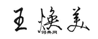 駱恆光王煥美行書個性簽名怎么寫