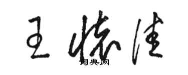 駱恆光王懷佳草書個性簽名怎么寫