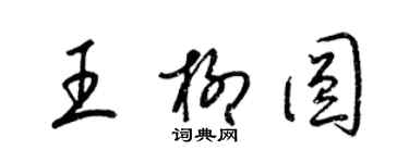梁錦英王柳圓草書個性簽名怎么寫