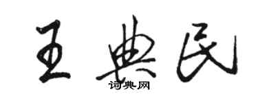 駱恆光王典民行書個性簽名怎么寫