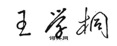 駱恆光王學桐草書個性簽名怎么寫