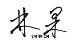 駱恆光林果草書個性簽名怎么寫