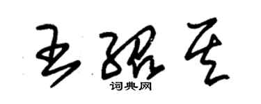 朱錫榮王紹其草書個性簽名怎么寫