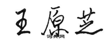 駱恆光王原芝行書個性簽名怎么寫