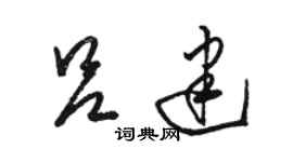 駱恆光呂建草書個性簽名怎么寫