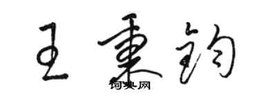 駱恆光王秉鈞草書個性簽名怎么寫