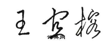 駱恆光王宜榕草書個性簽名怎么寫